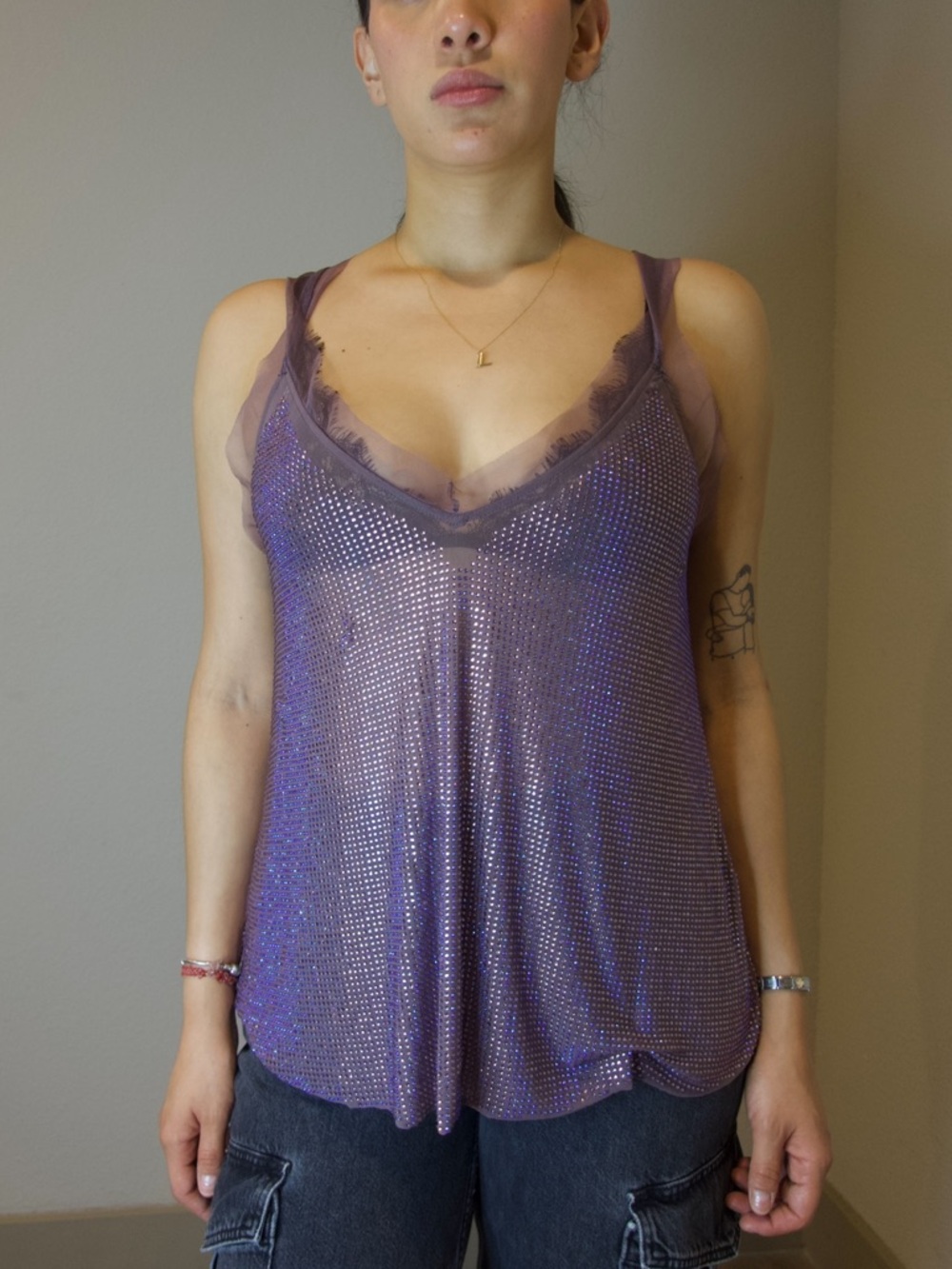 Intimately Free People On A Star Embellished Cami Amethyst Size XS